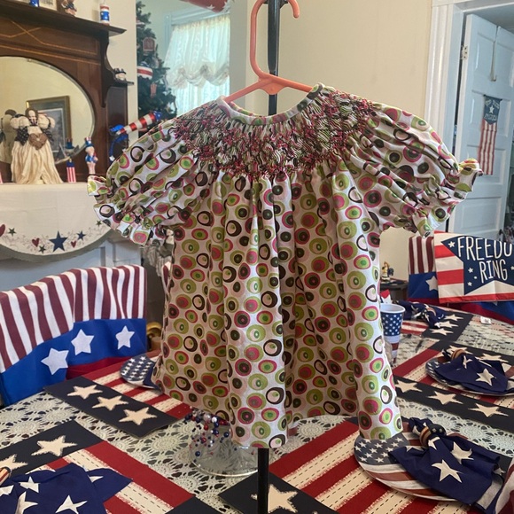 Smocked Giraffe Infant Girls Smocked Dress size 9 months - Picture 7 of 16